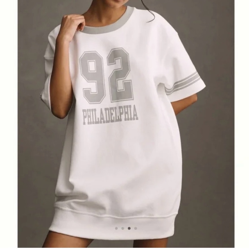 Daily practice by anthropology Women's Philadelphia 92 White and Gray Jersey Top